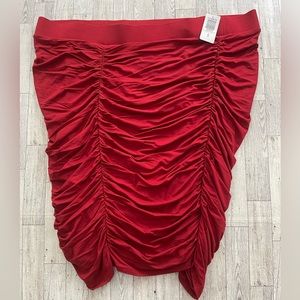 Torrid 4 Red Cinch Stretch Pencil Skirt NWT